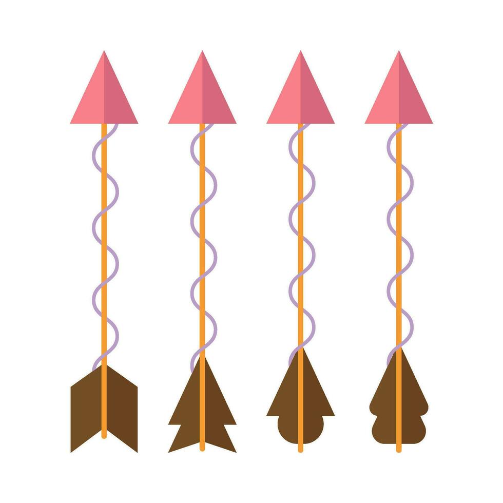 Flat illustration of arrows on isolated background vector