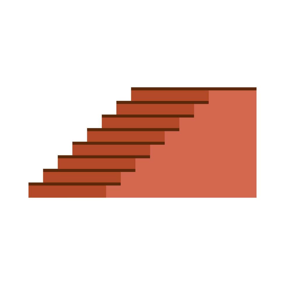 Flat illustration of stairs on isolated background vector