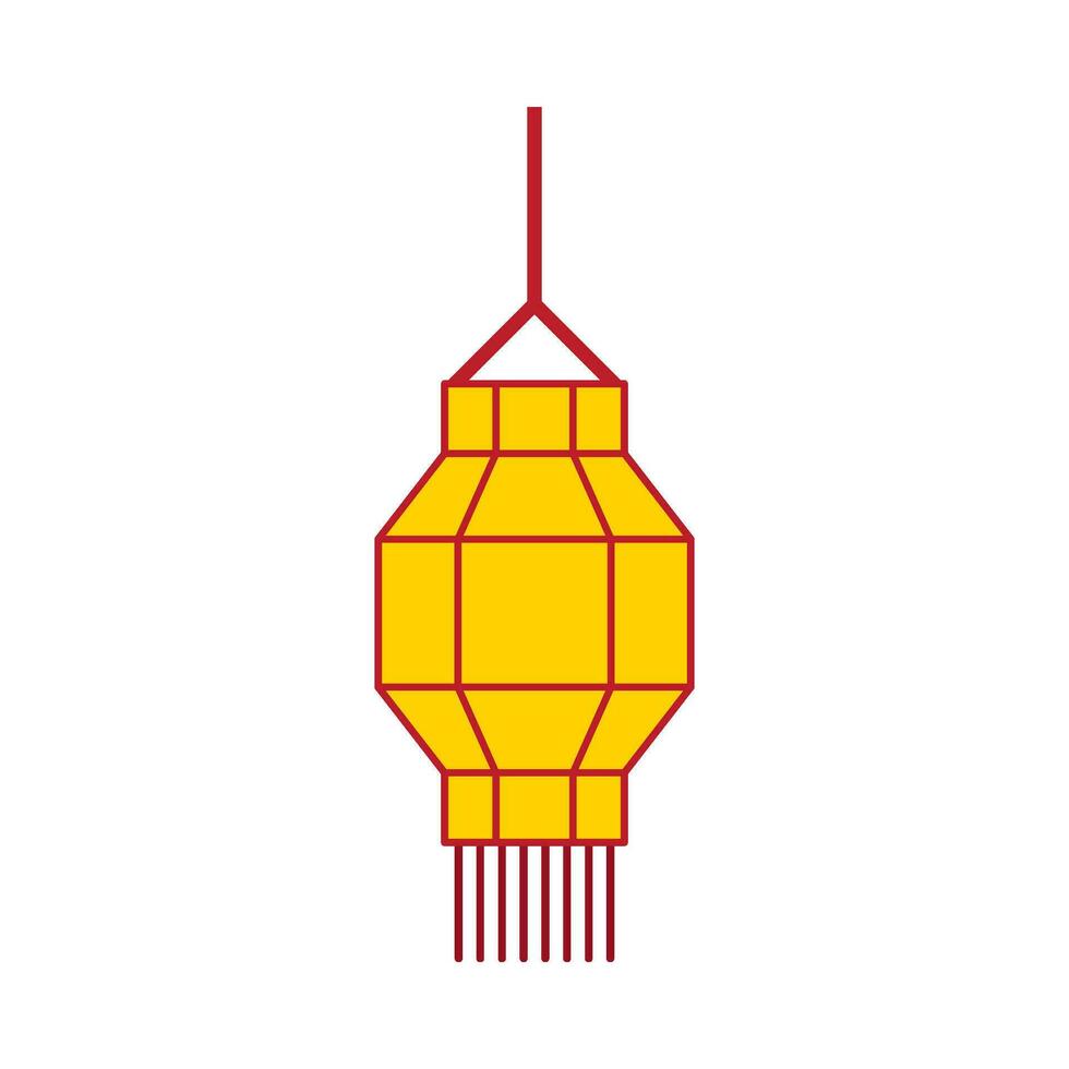 Flat illustration of chinese new year ornament on isolated background vector