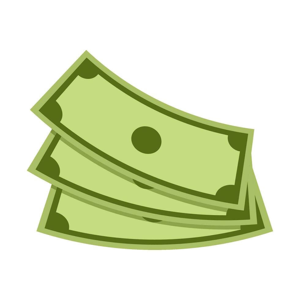 Flat illustration of money on isolated background vector