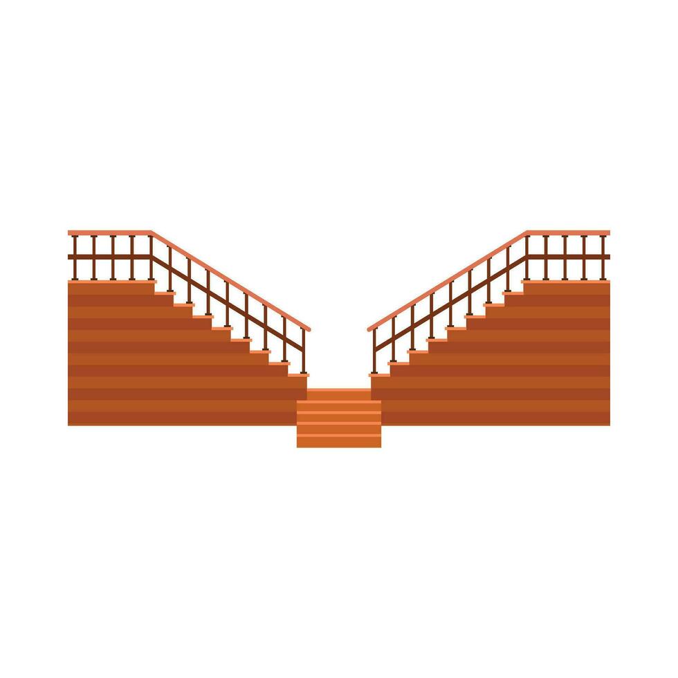 Flat illustration of stairs on isolated background vector