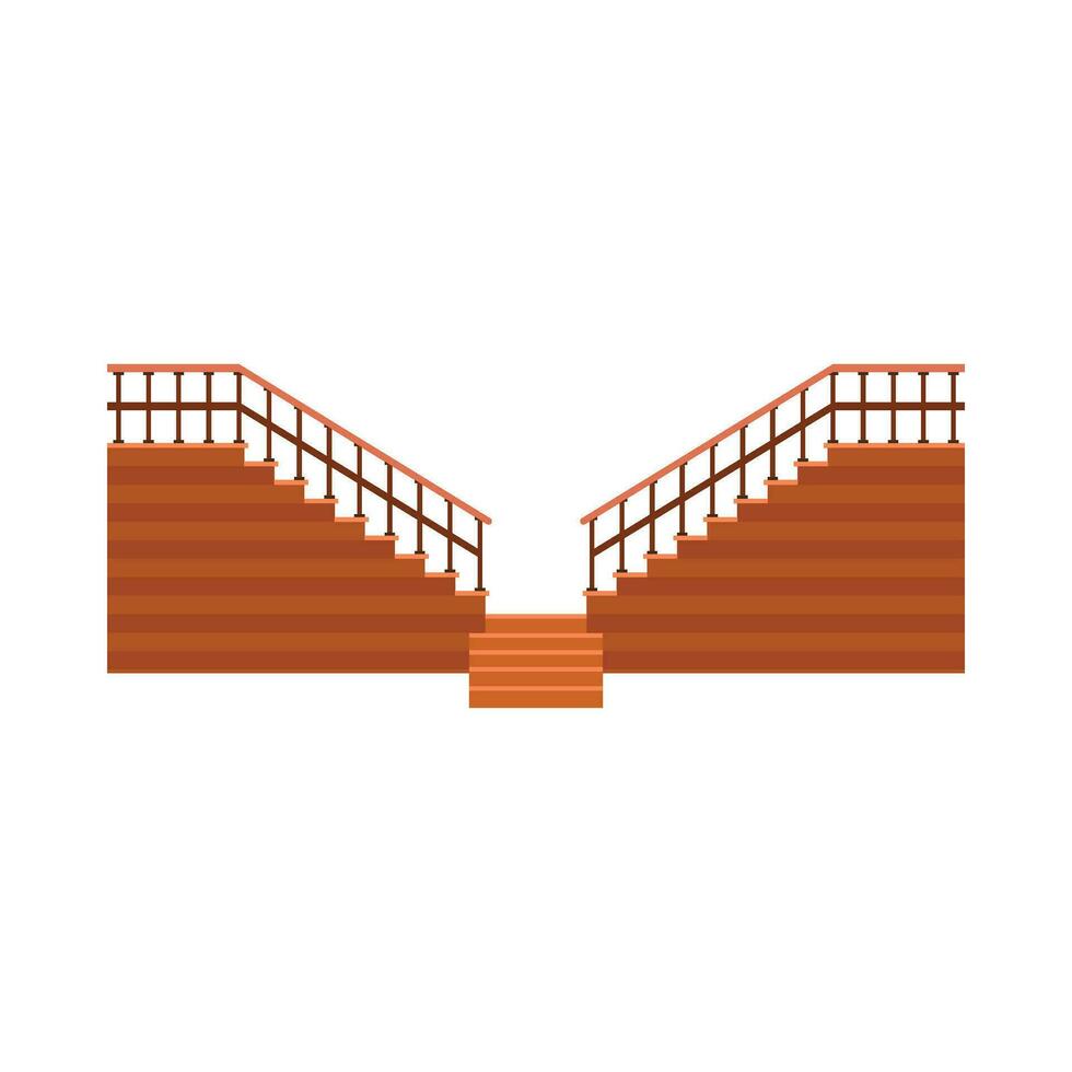 Flat illustration of stairs on isolated background vector