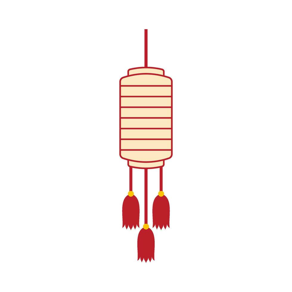 Flat illustration of chinese new year ornament on isolated background vector