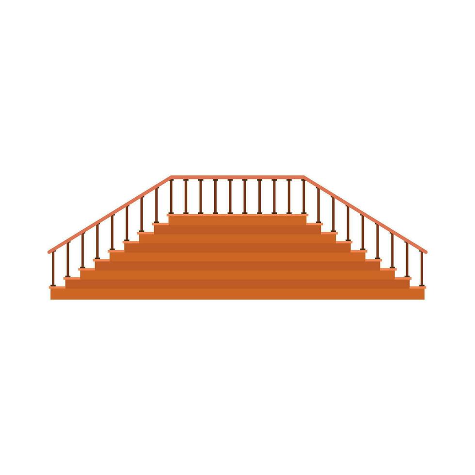 Flat illustration of stairs on isolated background vector