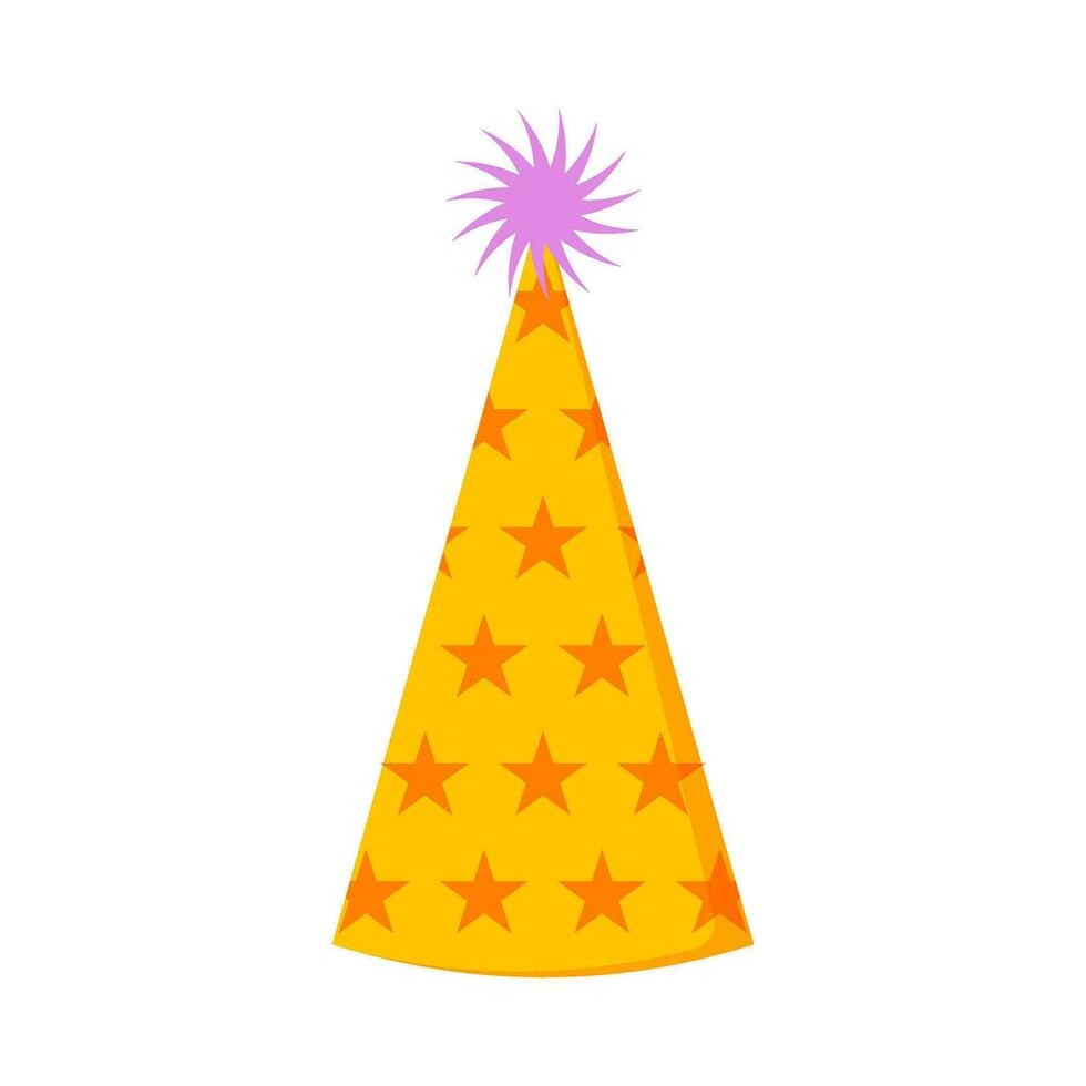 Flat illustration of party hat on isolated background vector