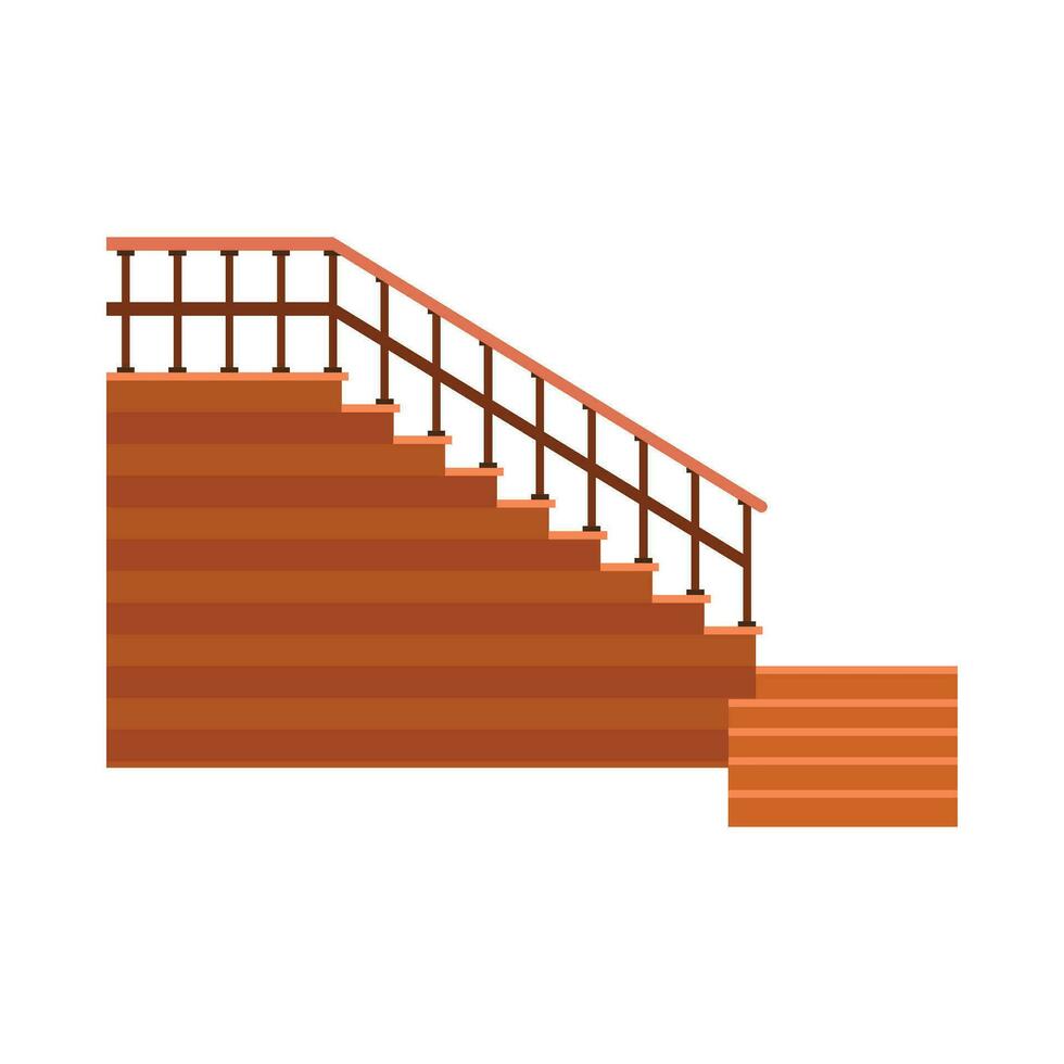 Flat illustration of stairs on isolated background vector