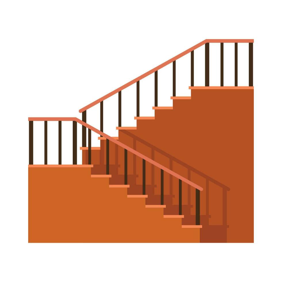 Flat illustration of stairs on isolated background vector