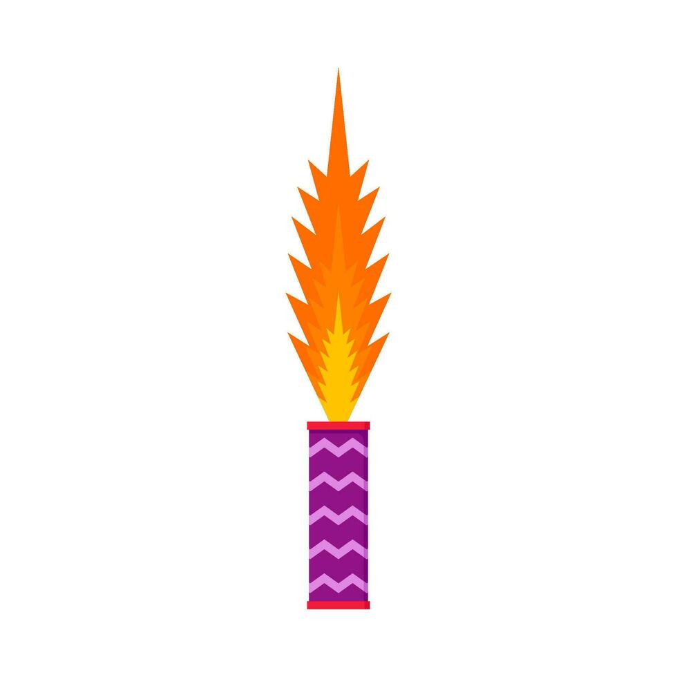 Flat illustration of firecracker on isolated background vector