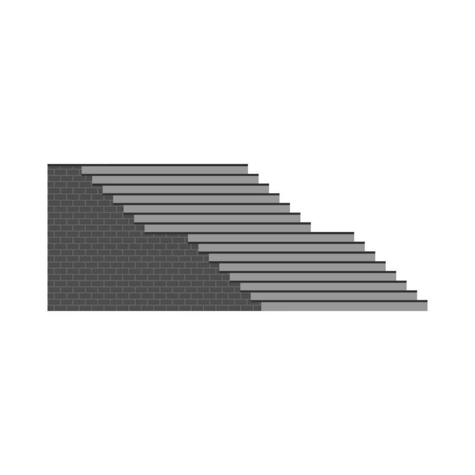 plano ilustración de escalera en aislado antecedentes vector