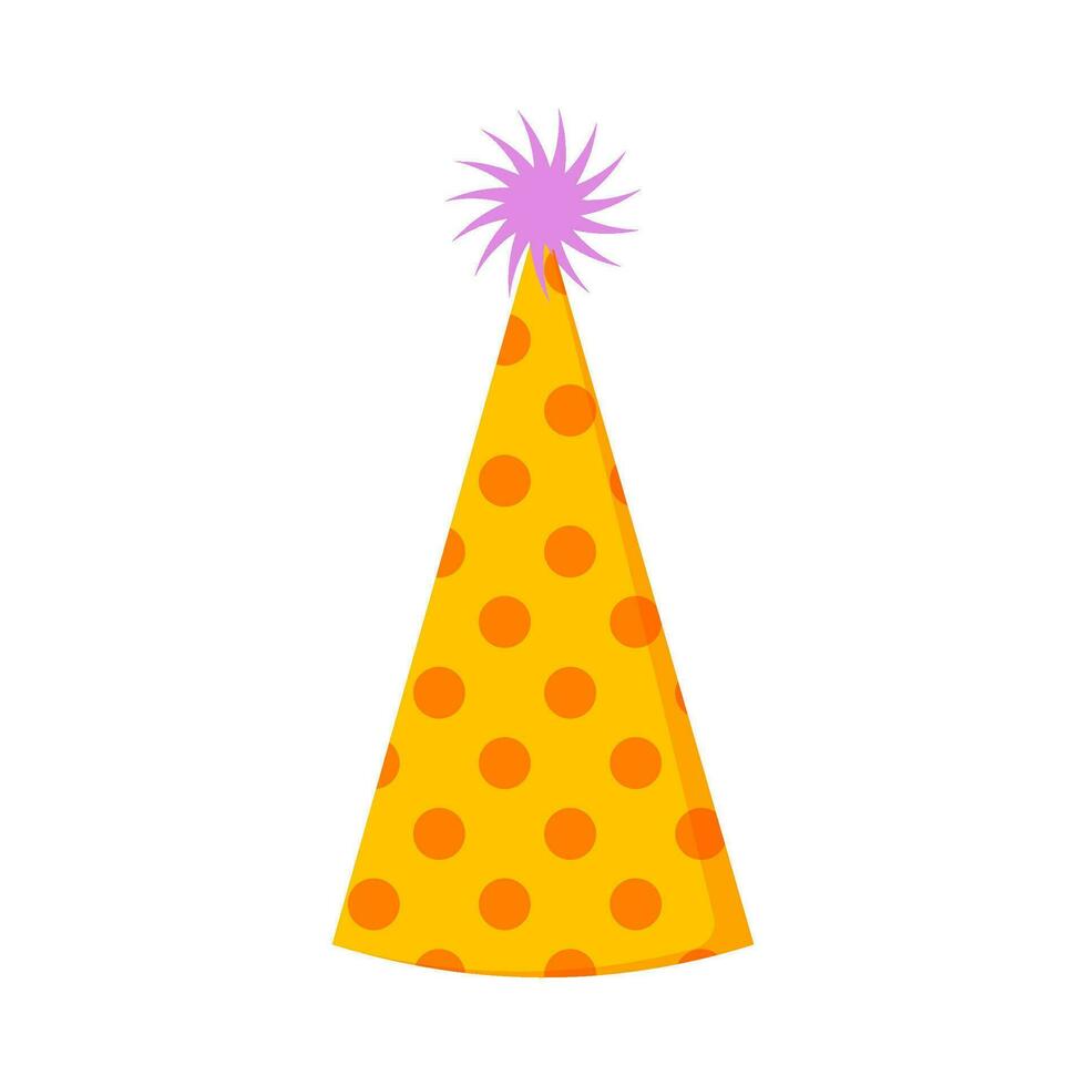 Flat illustration of party hat on isolated background vector