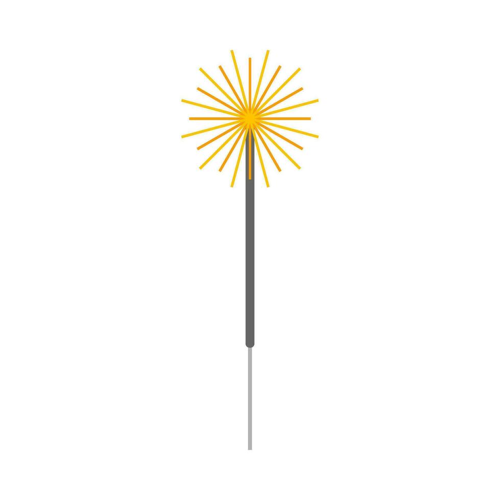 Flat illustration of firecracker on isolated background vector