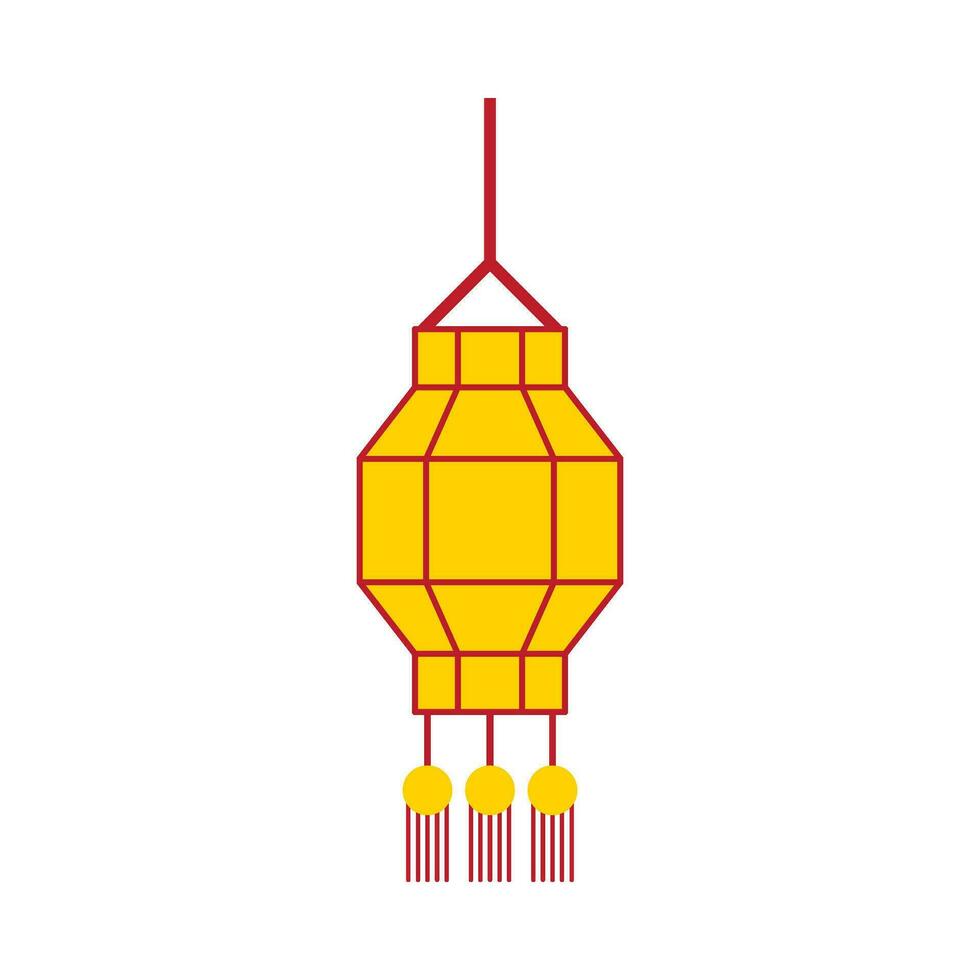 Flat illustration of chinese new year ornament on isolated background vector