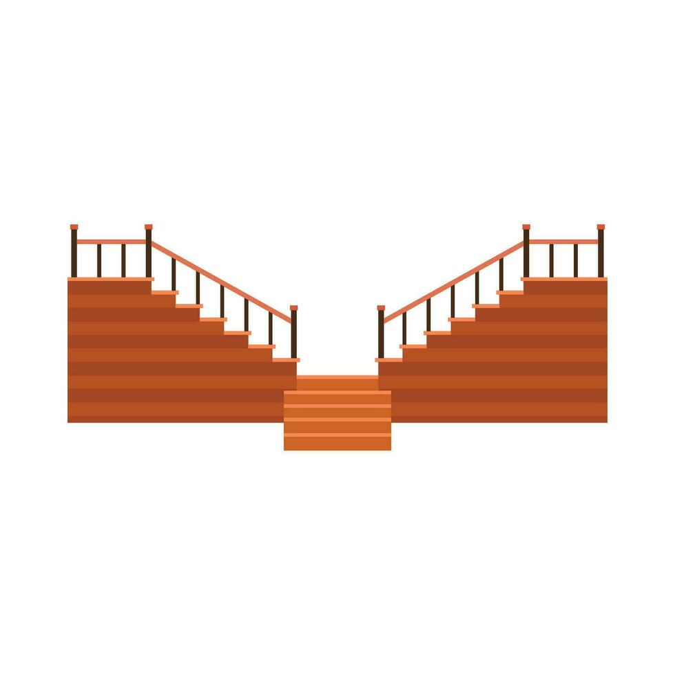 Flat illustration of stairs on isolated background vector