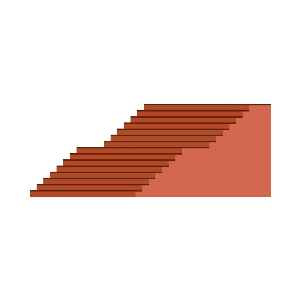 Flat illustration of stairs on isolated background vector