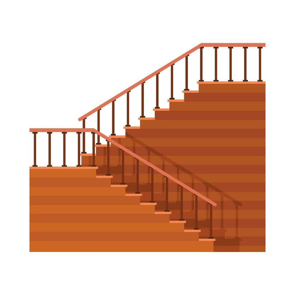 Flat illustration of stairs on isolated background vector