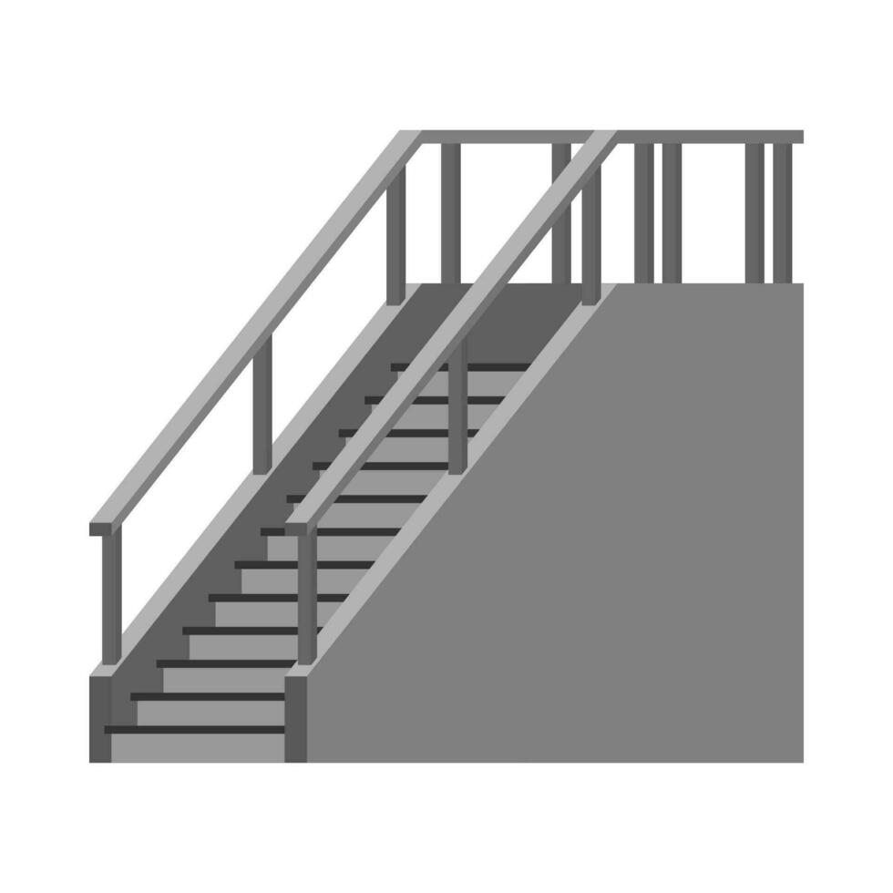 Flat illustration of stairs on isolated background vector