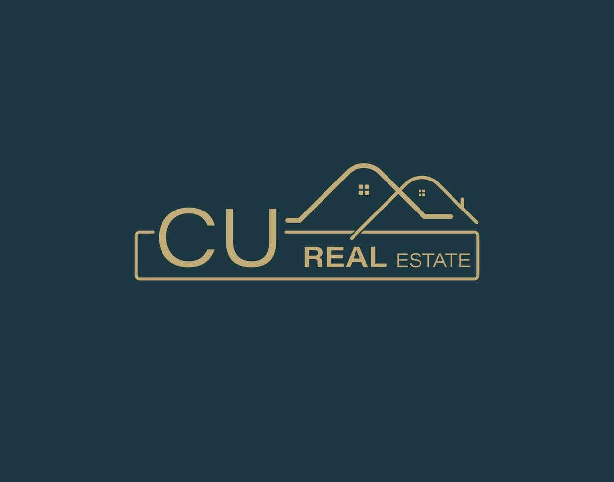 CU Real Estate and Consultants Logo Design Vectors images. Luxury Real Estate Logo Design