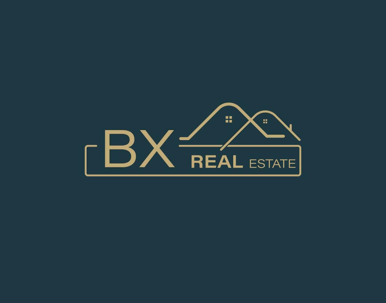 BX Real Estate and Consultants Logo Design Vectors images. Luxury Real Estate Logo Design