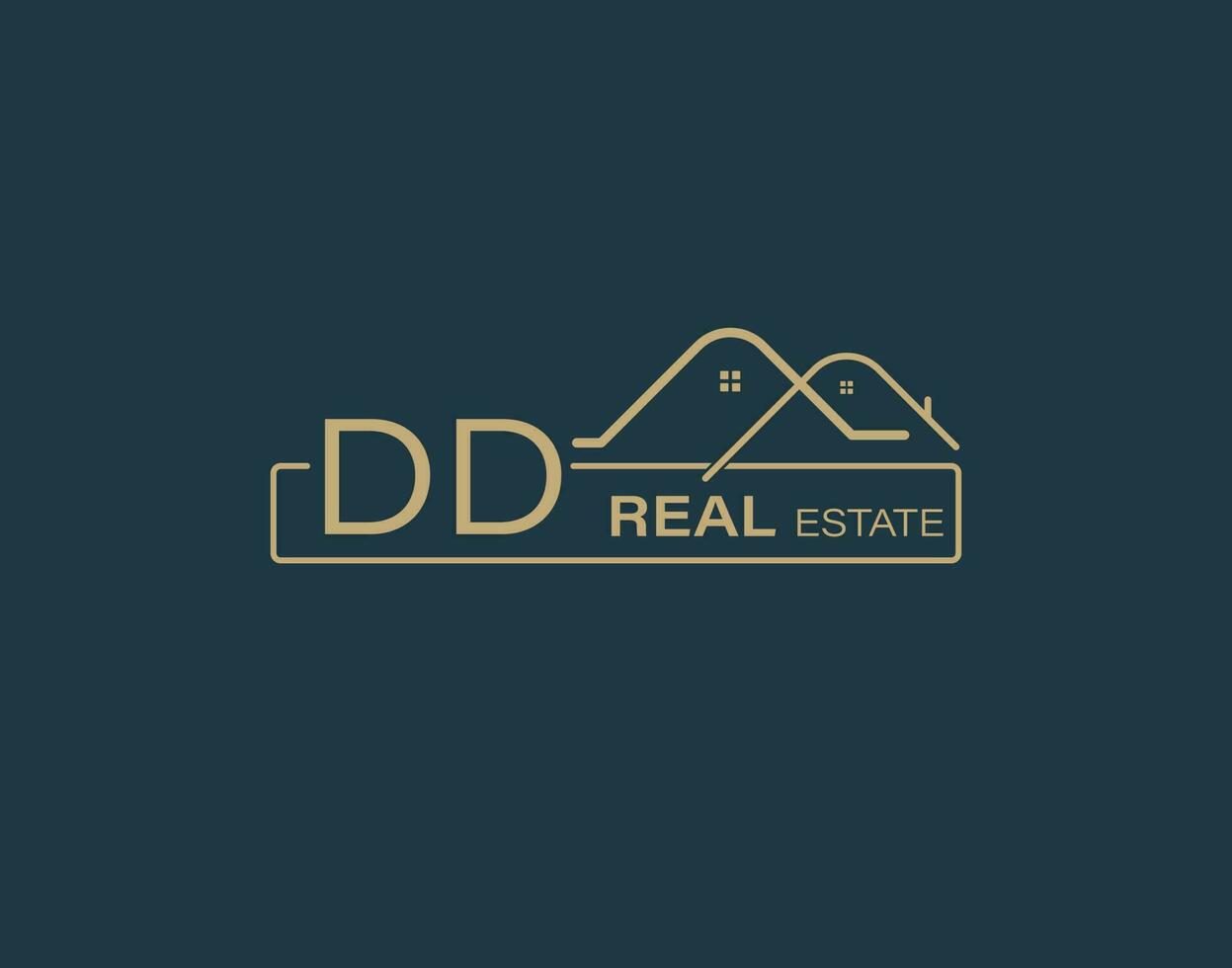 DD Real Estate and Consultants Logo Design Vectors images. Luxury Real Estate Logo Design