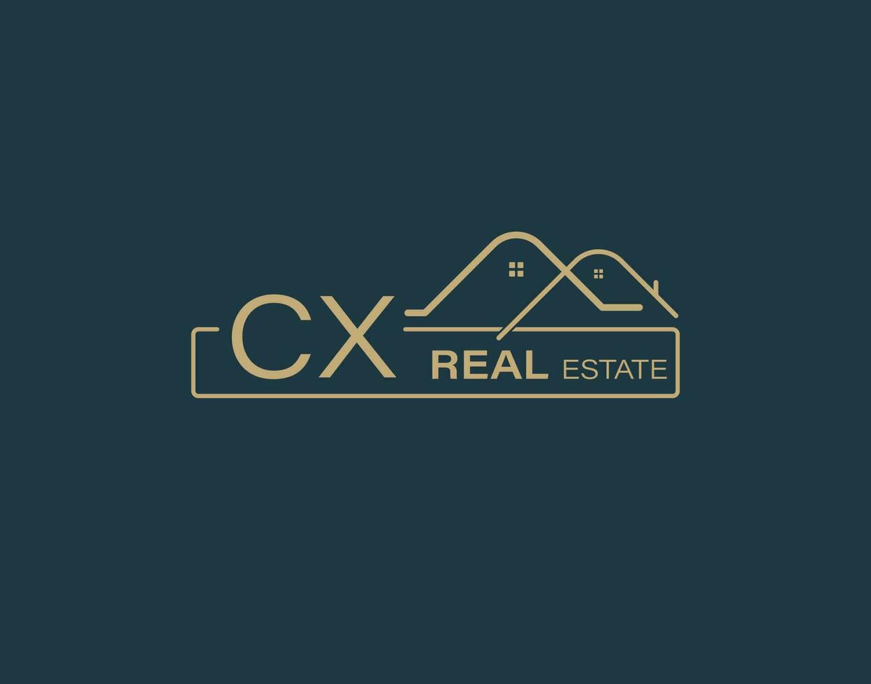CX Real Estate and Consultants Logo Design Vectors images. Luxury Real Estate Logo Design