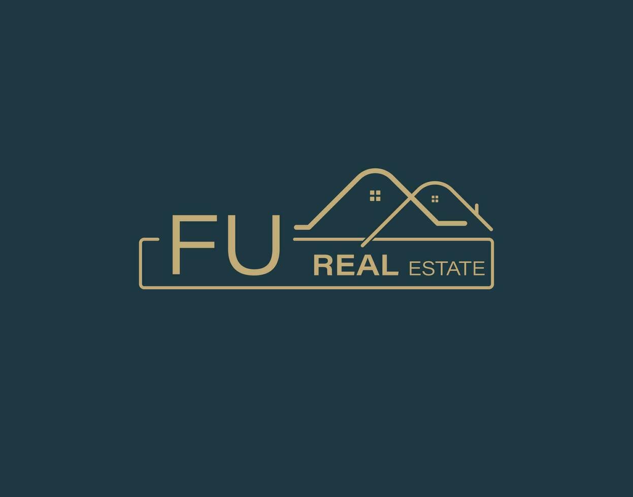 FU Real Estate and Consultants Logo Design Vectors images. Luxury Real Estate Logo Design