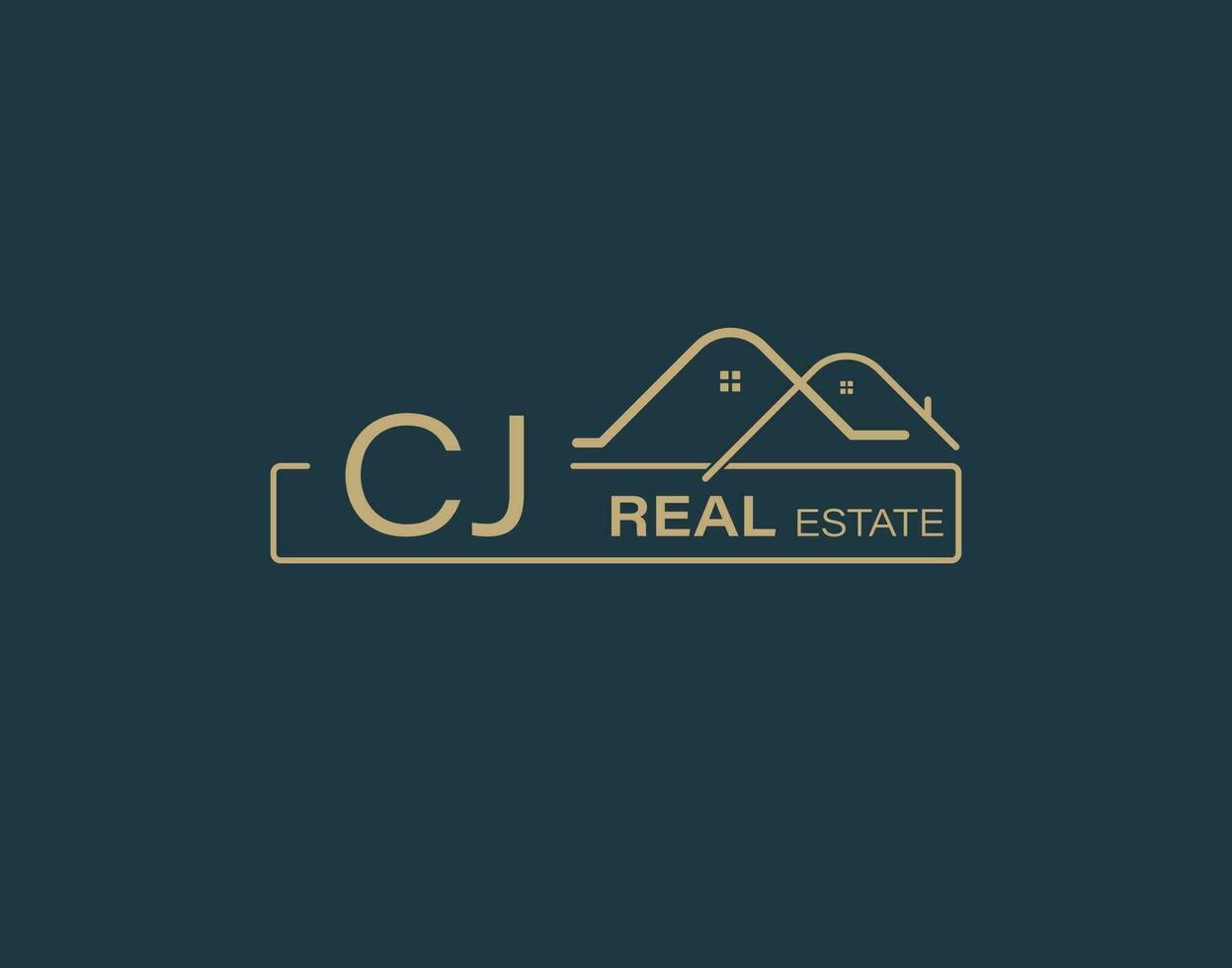 CJ Real Estate and Consultants Logo Design Vectors images. Luxury Real Estate Logo Design