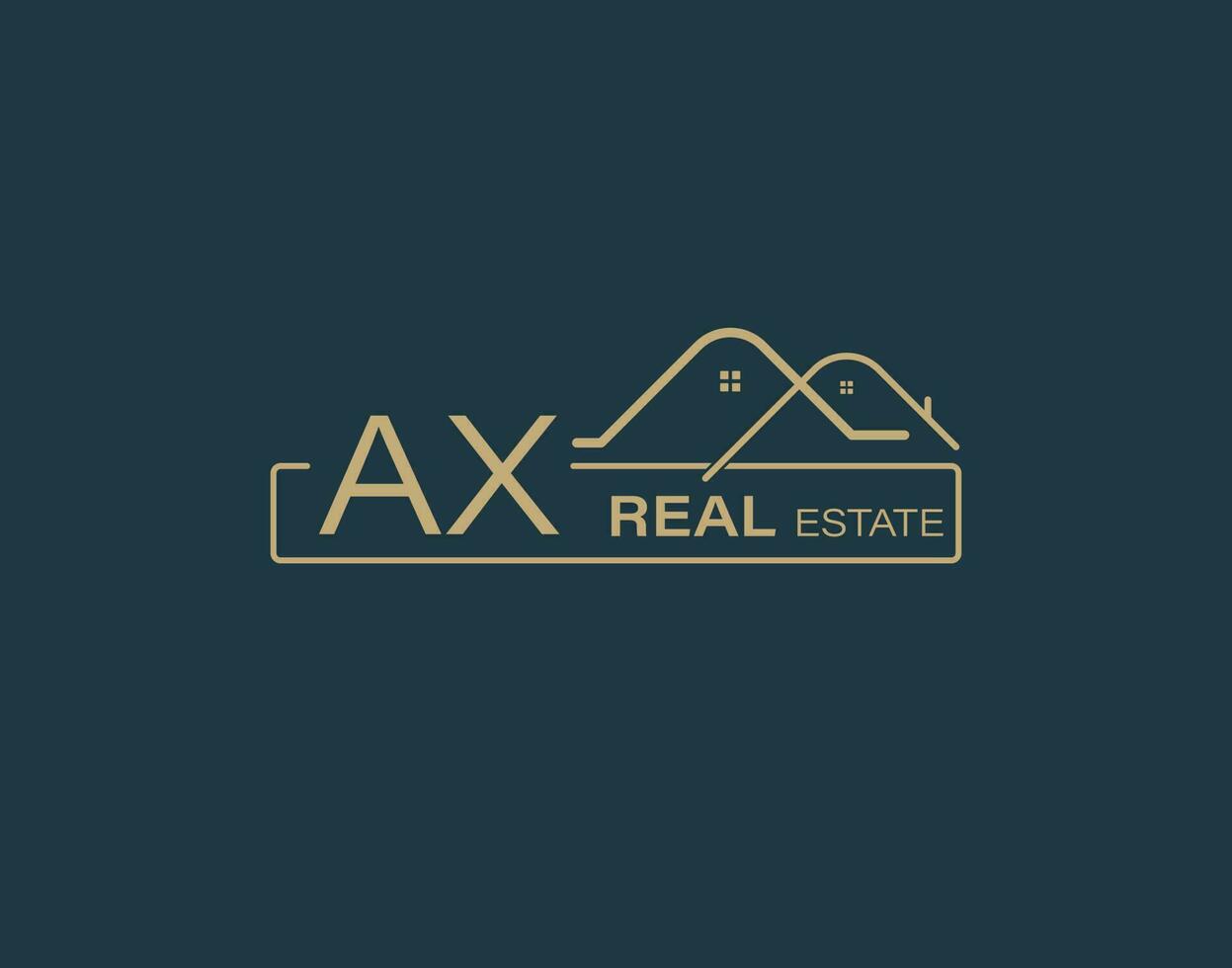AX Real Estate and Consultants Logo Design Vectors images. Luxury Real Estate Logo Design