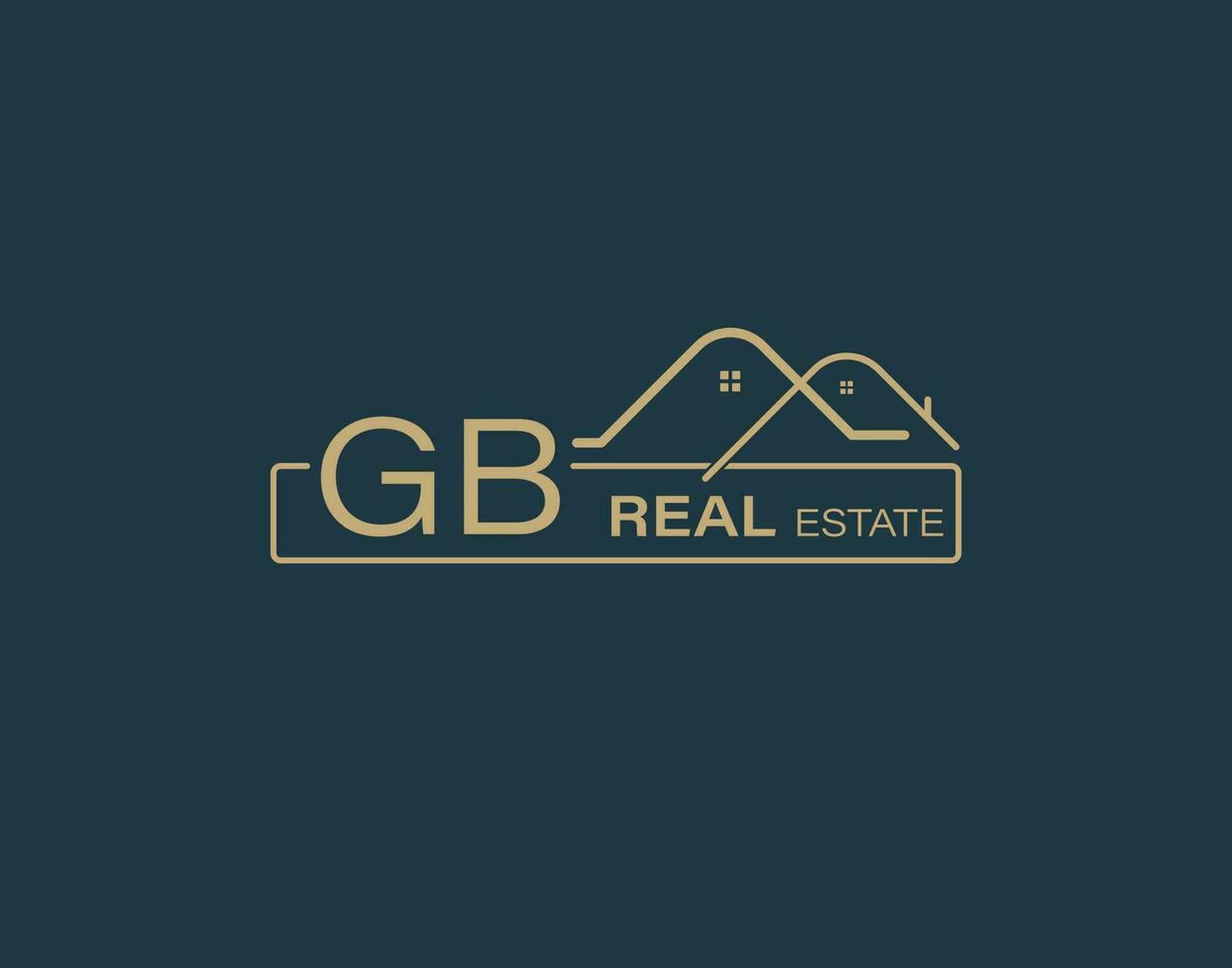 GB Real Estate and Consultants Logo Design Vectors images. Luxury Real Estate Logo Design
