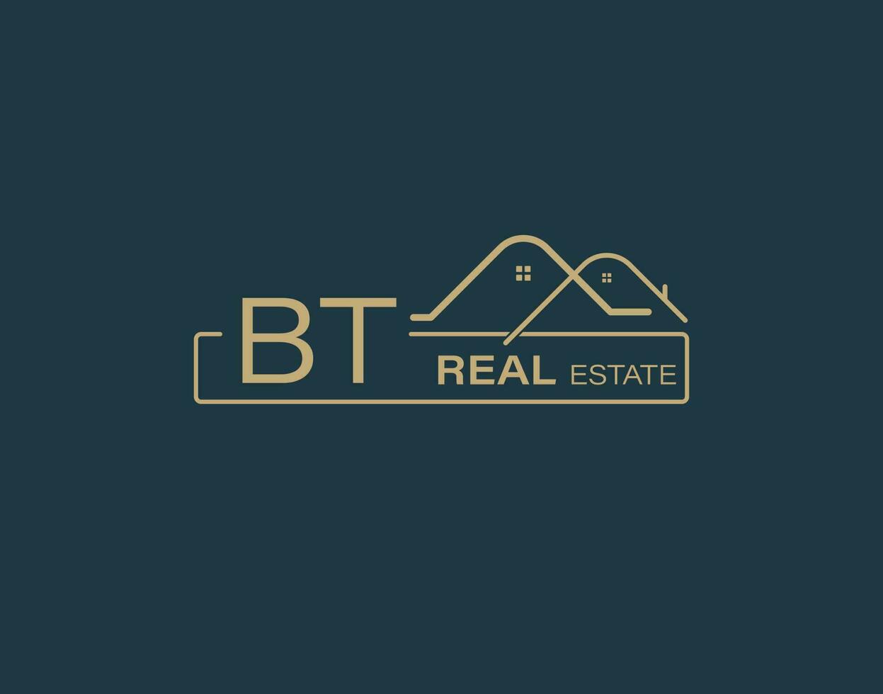 BT Real Estate and Consultants Logo Design Vectors images. Luxury Real Estate Logo Design