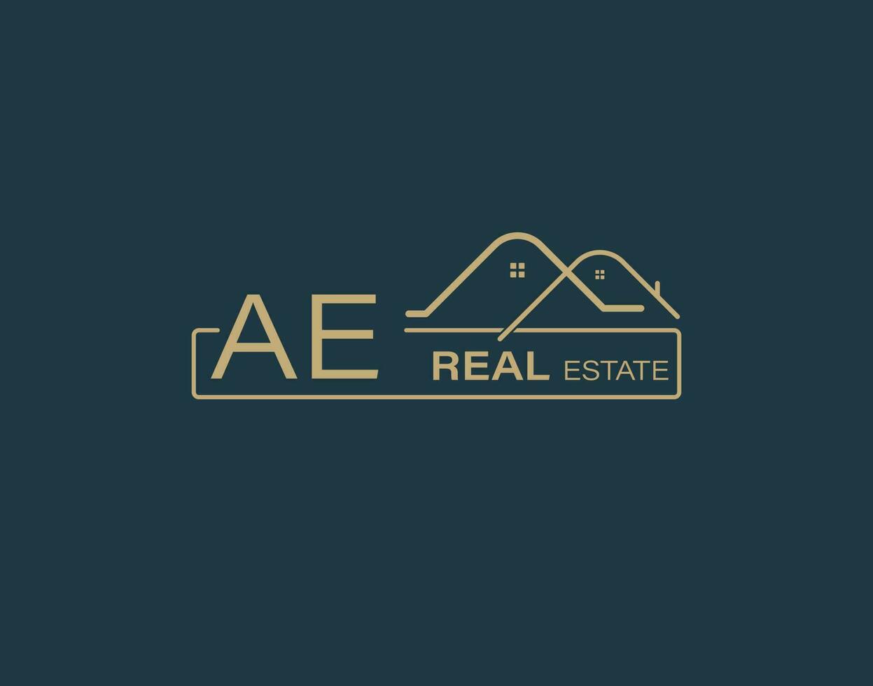 AE Real Estate and Consultants Logo Design Vectors images. Luxury Real Estate Logo Design