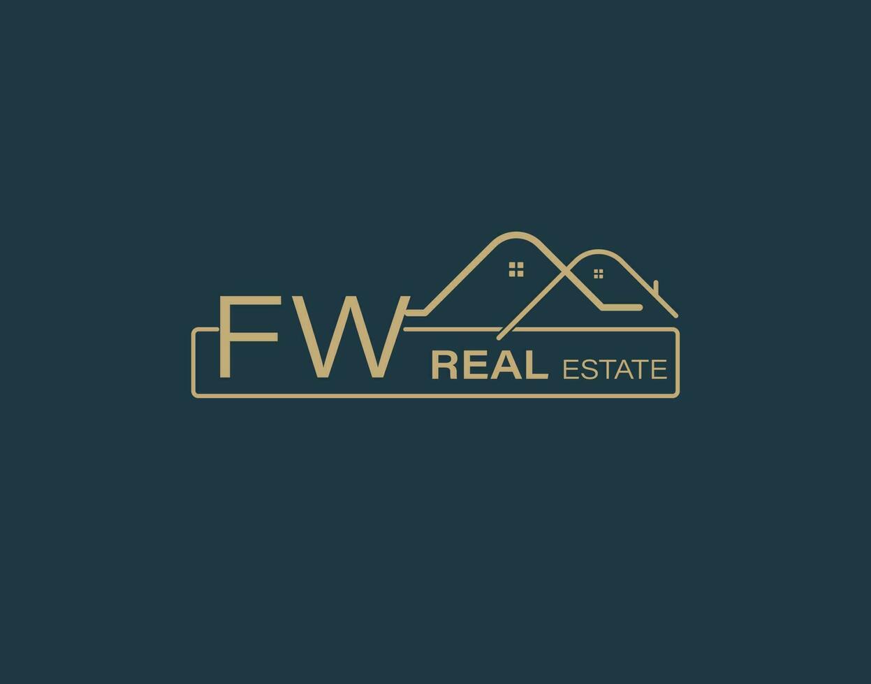 FW Real Estate and Consultants Logo Design Vectors images. Luxury Real Estate Logo Design