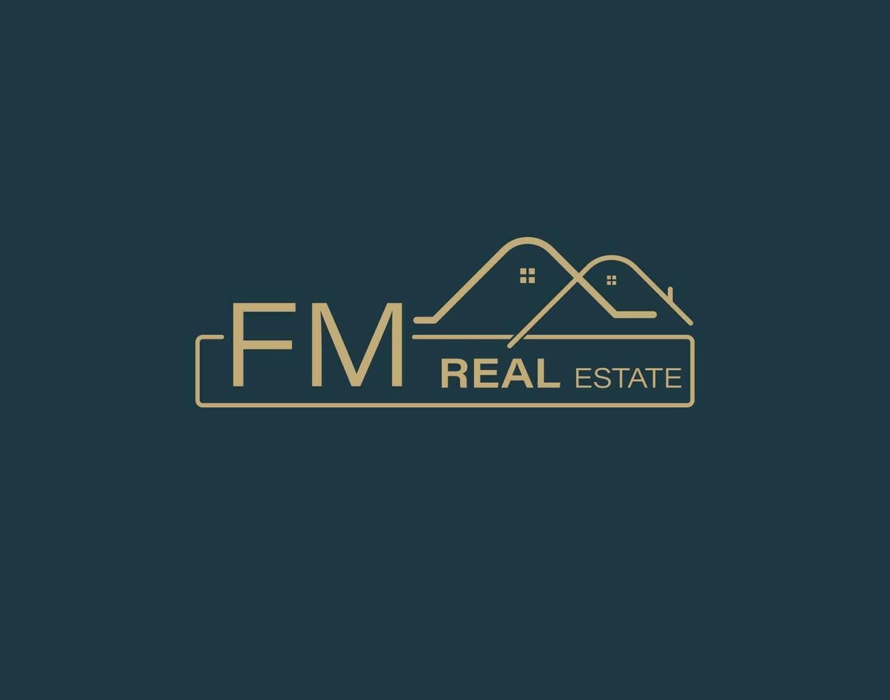FM Real Estate and Consultants Logo Design Vectors images. Luxury Real Estate Logo Design