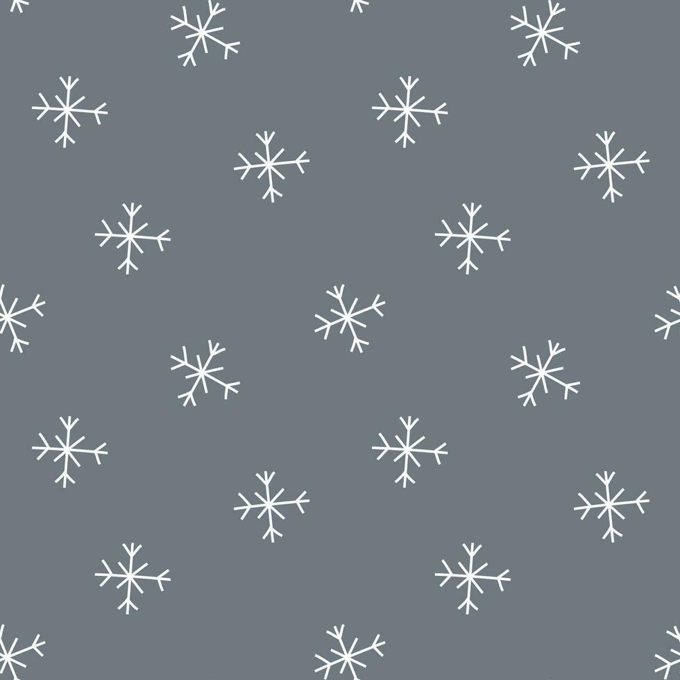 The Christmas pattern with elements - Christmas trees, gifts, stars, snowflakes, and ornaments. The hand-drawn element. Seamless pattern for wrapping paper, textile prints, and background designs. vector