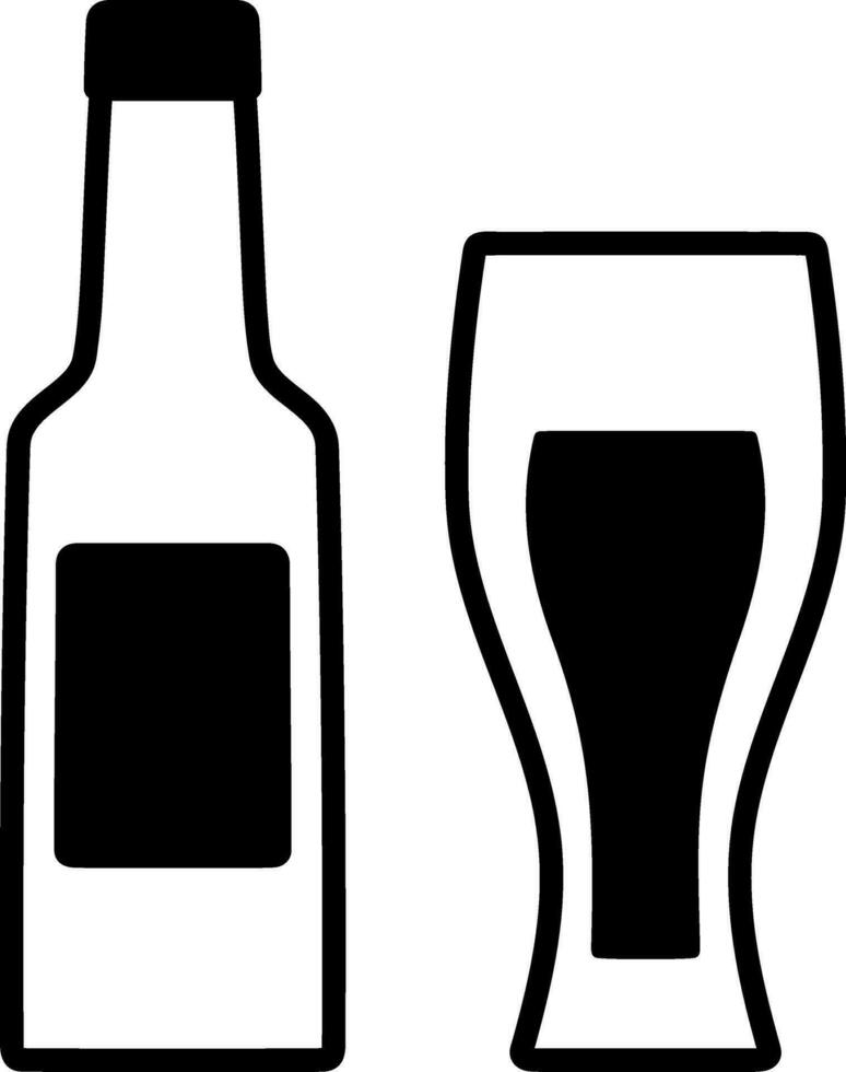 Beer icon Beer glass bottle vector