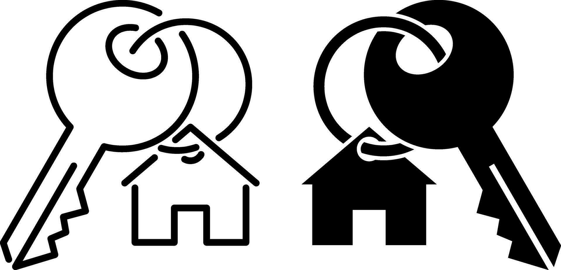 Real estete icon Stencil key clipart Vector illustration