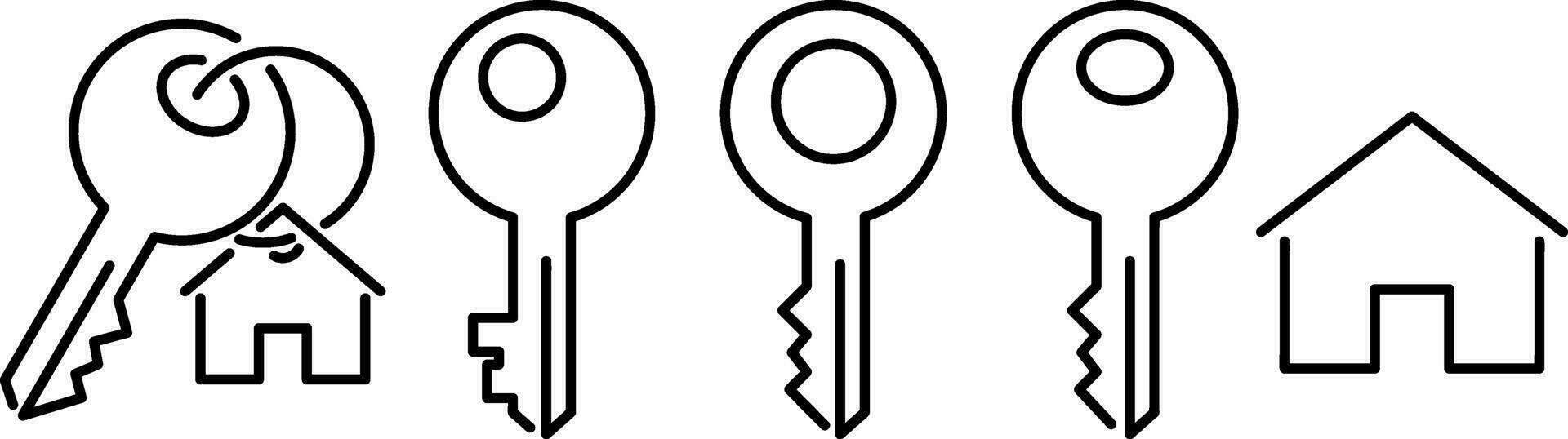 Real estete icon Stencil key clipart Vector illustration