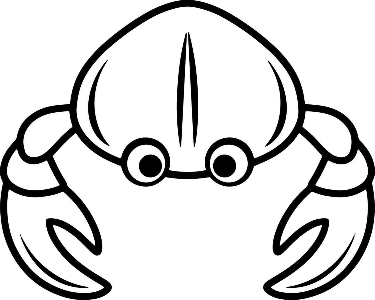 Doodle underwater animal Crab sketch Engraving sea life vector