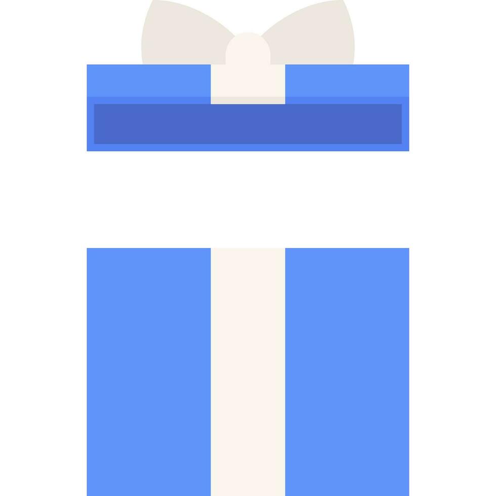 Blue gift box in flat design for using as banner vector