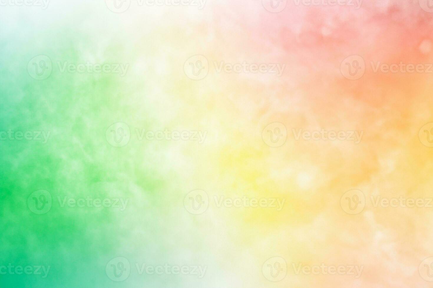 The explosion of multi colored powder. Beautiful rainbow color powder fly away. The cloud of glowing color powder on white background photo