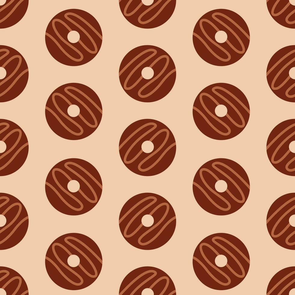 Bakery seamless pattern with donut vector