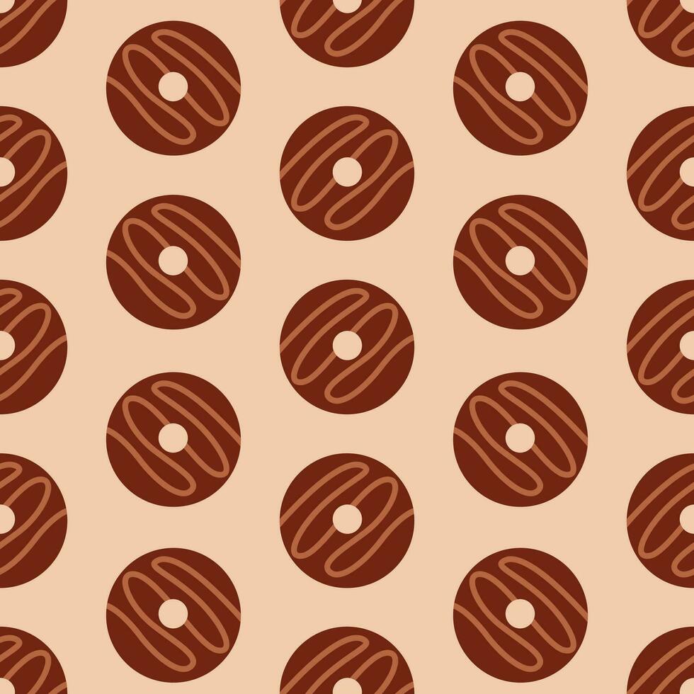 Bakery seamless pattern with donut vector