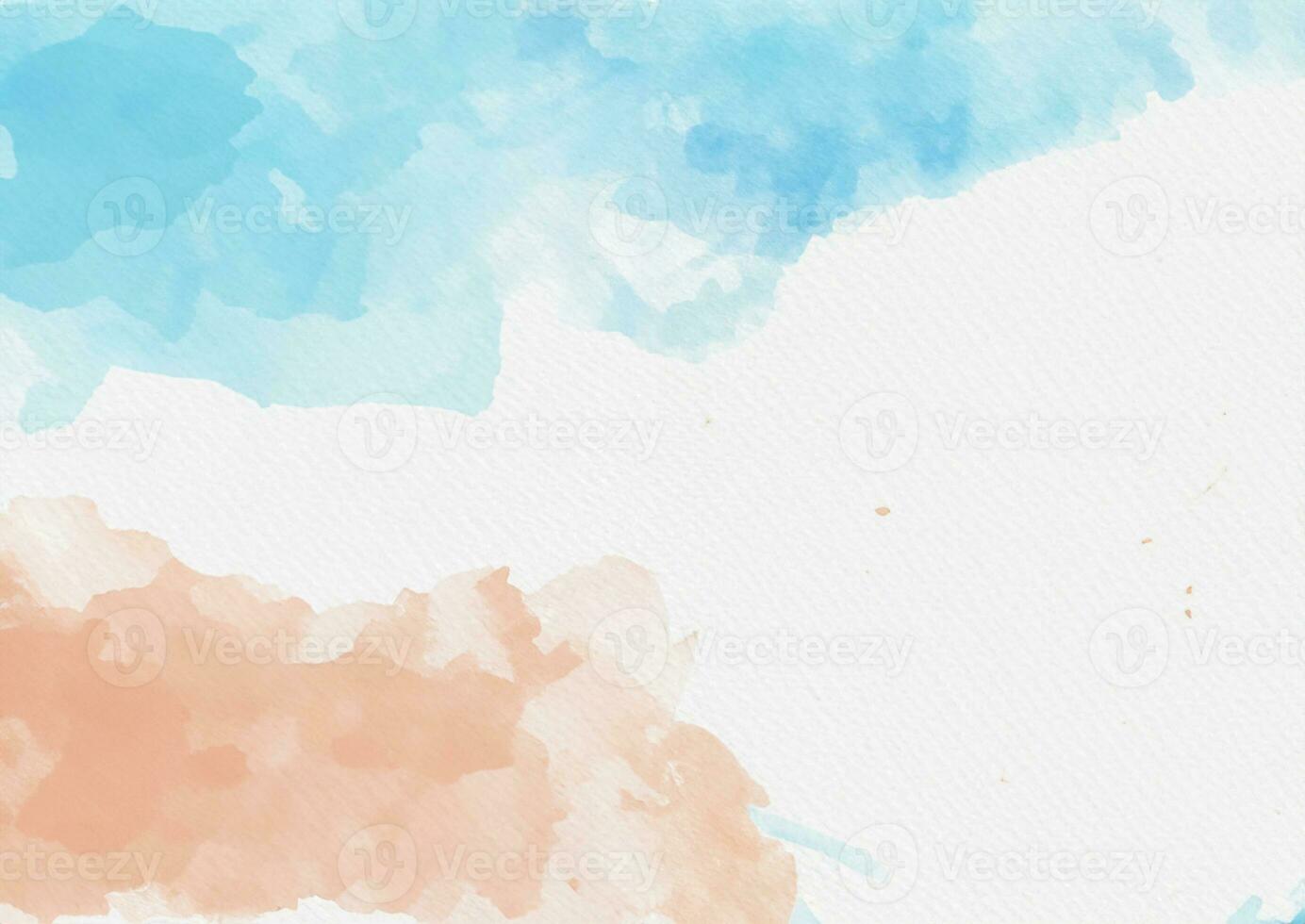 Watercolour summer beach background photo