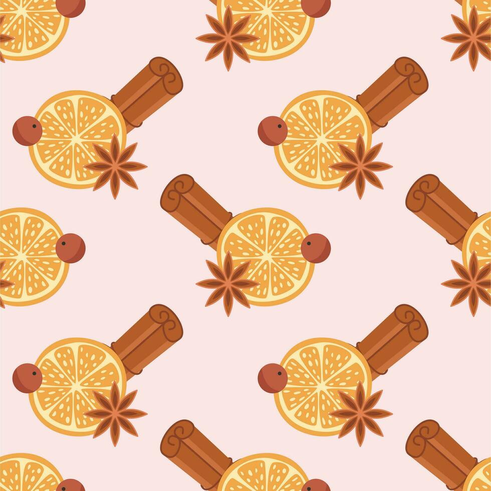 Seamless pattern with spice vector