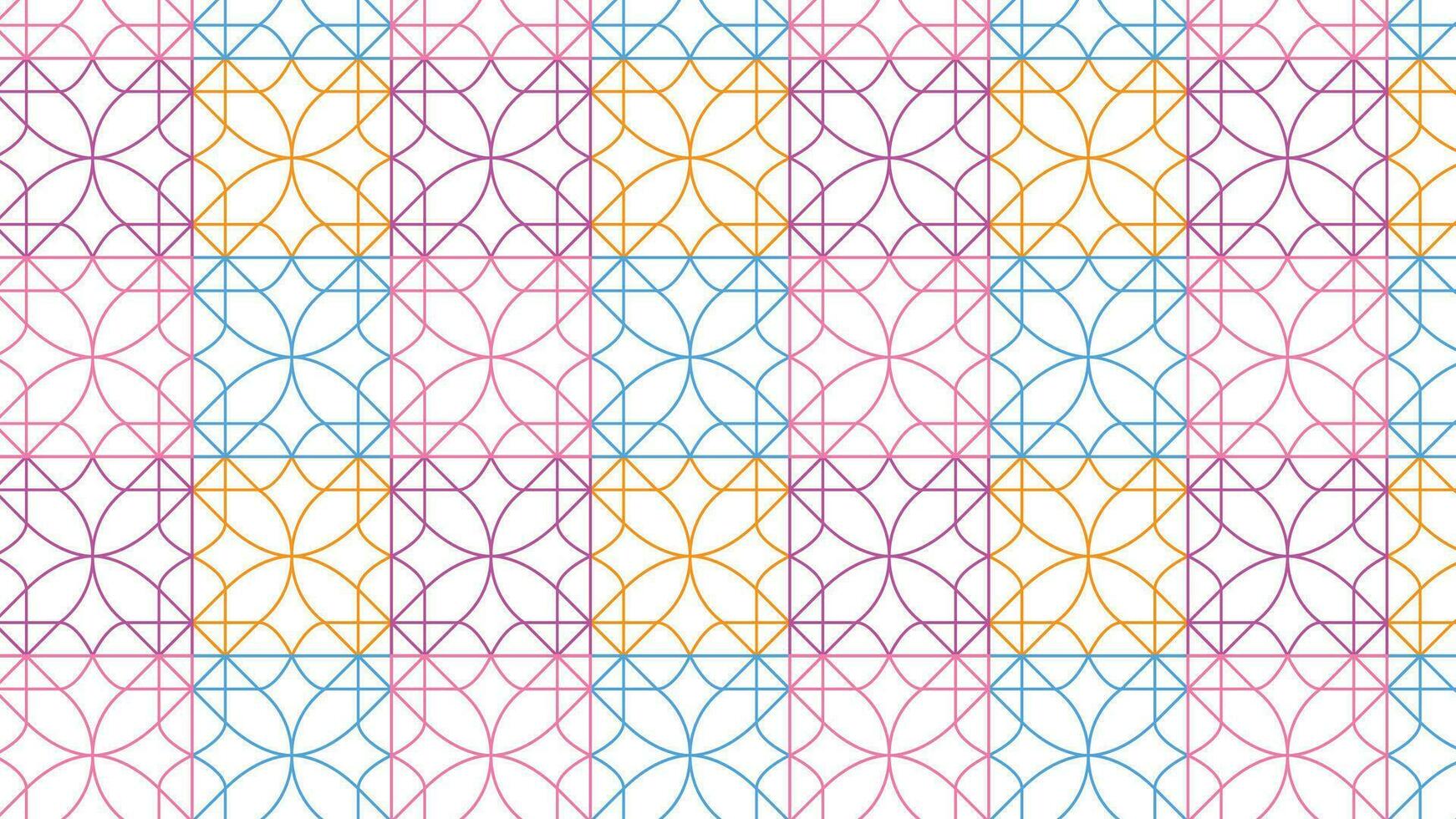 Colorful Geometric Seamless Vector Pattern Background
