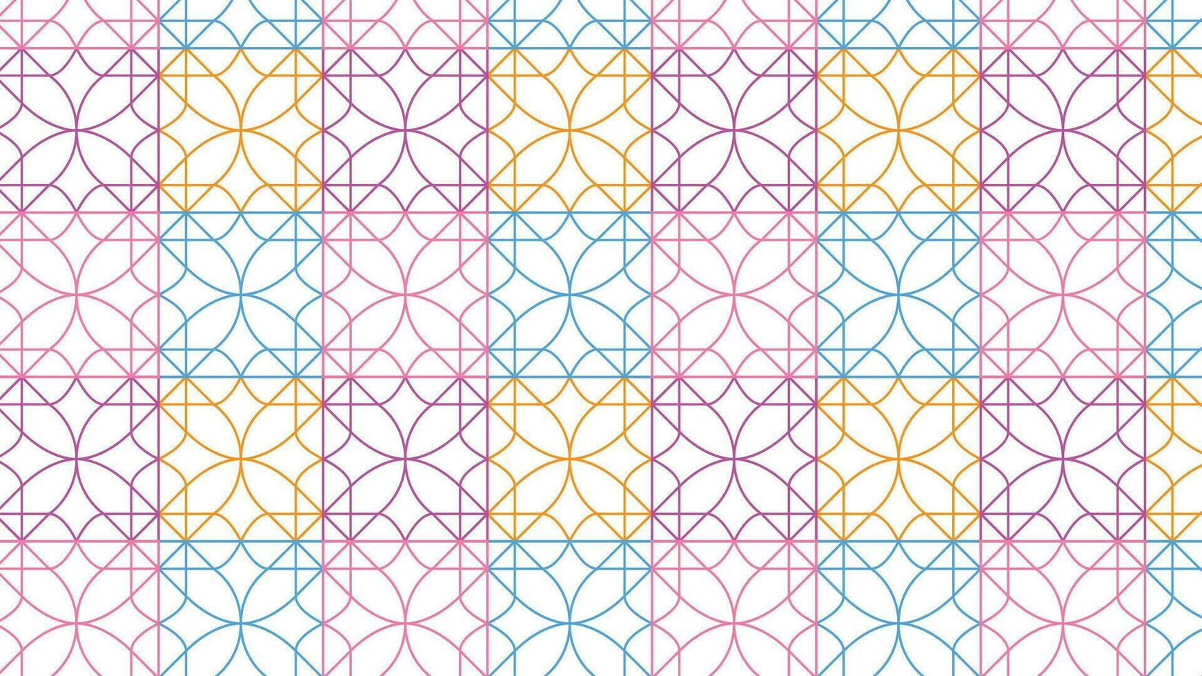 Colorful Geometric Seamless Vector Pattern Background