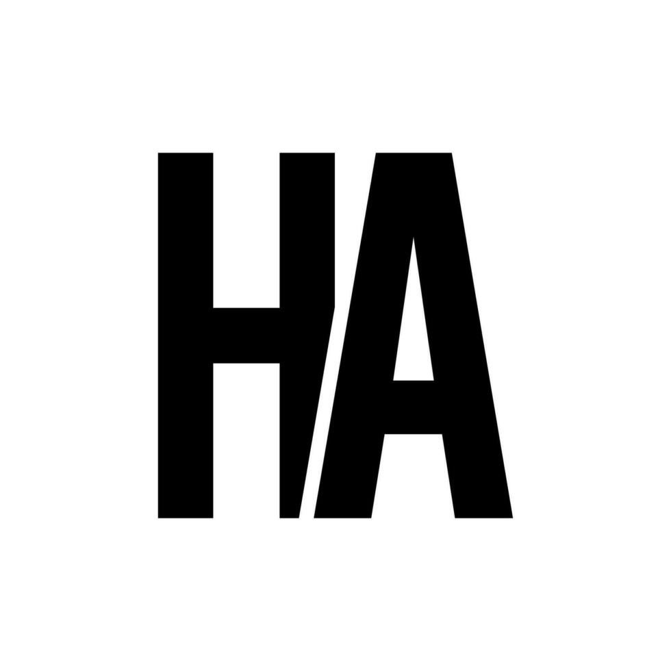 ha  logo monogram design illustration vector