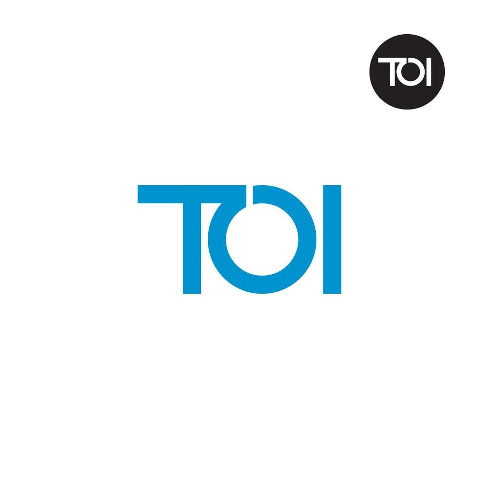 Letter TOI Monogram Logo Design vector
