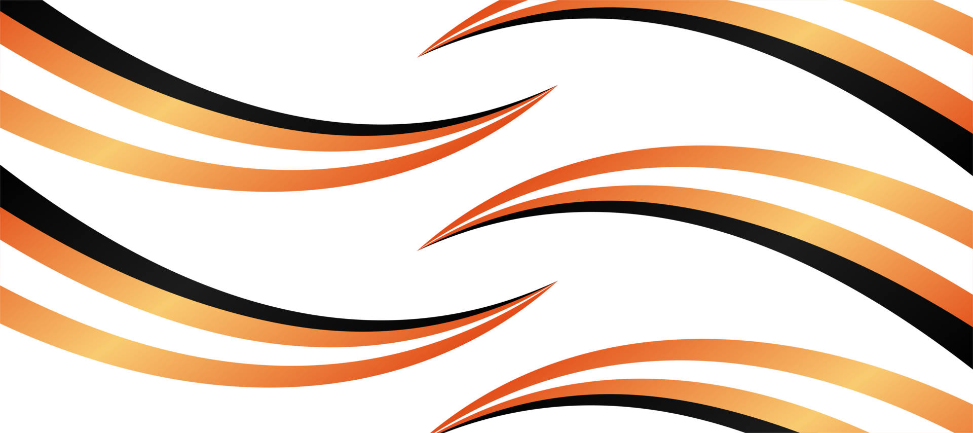 abstract claw orange gradient curve sports car livery template transparent png
