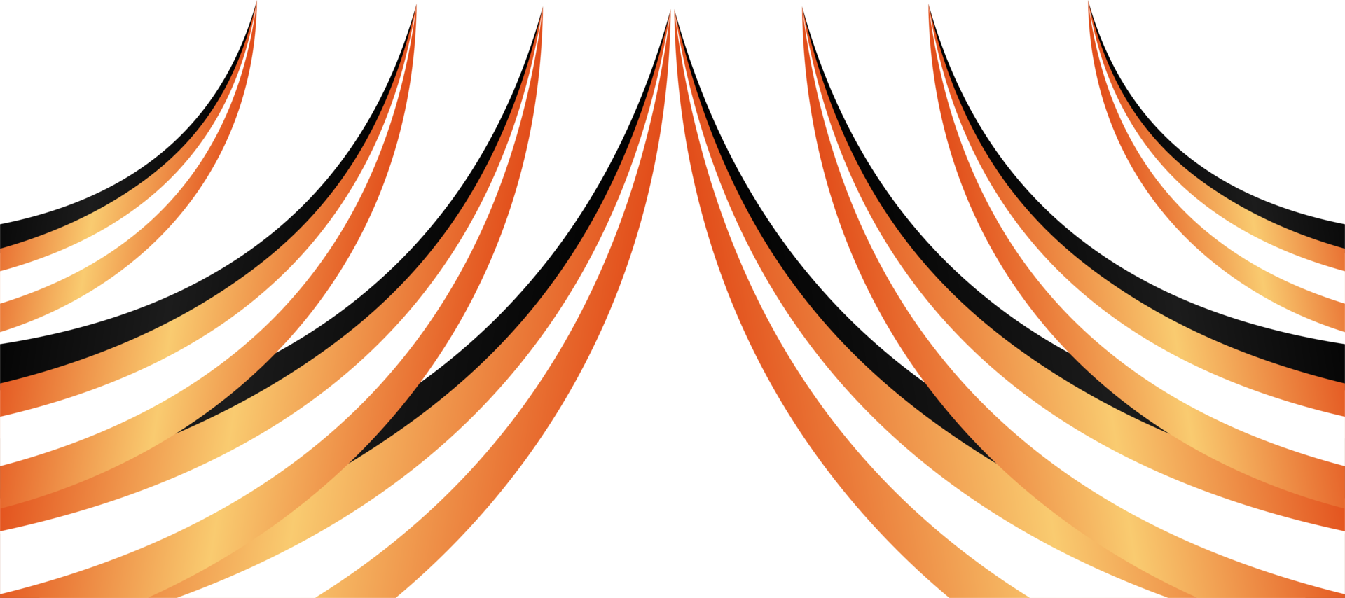 tiger stripes claws curve orange gradient transparent background png