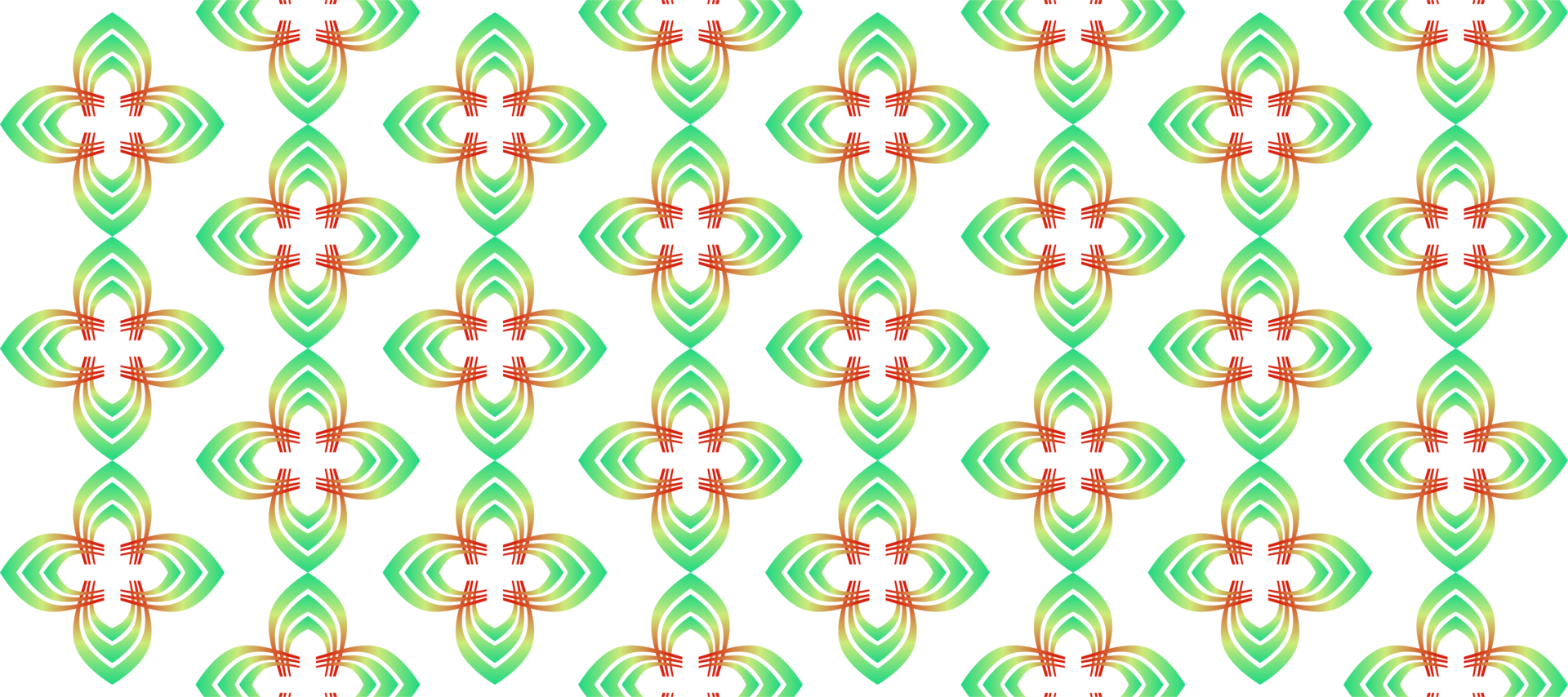abstract flower decorative green gradient seamless pattern transparent background png